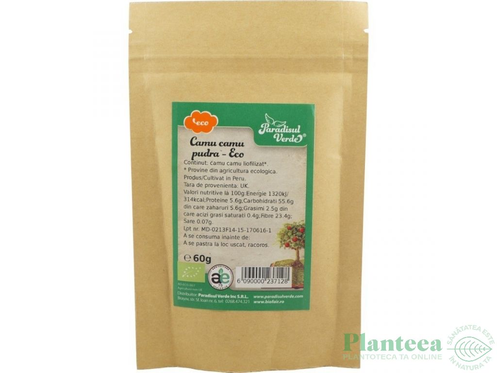 Pulbere camu camu ET eco 60g - PARADISUL VERDE