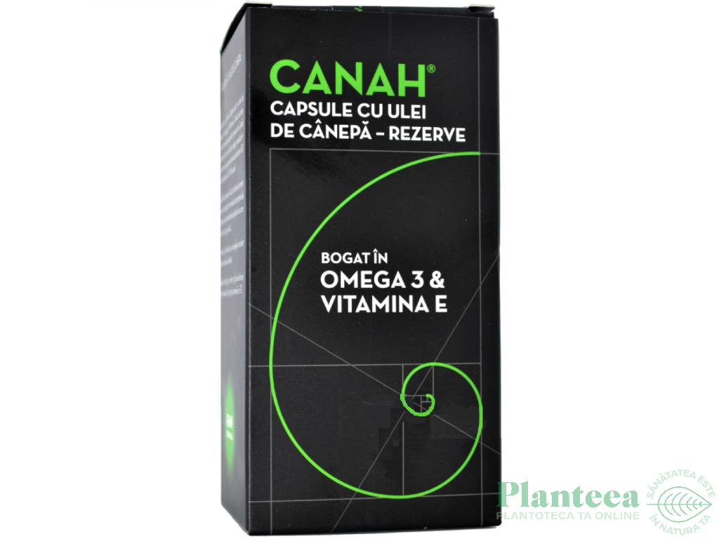 Capsule ulei canepa 1000mg rezerva eco 90cps - CANAH