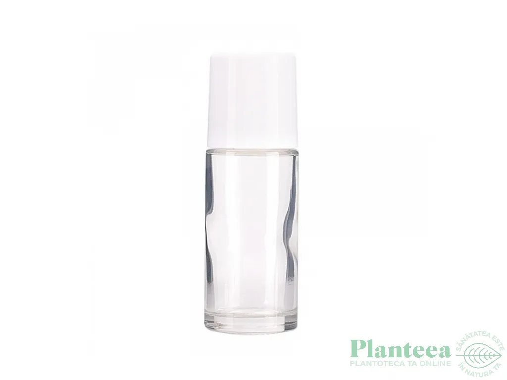 Capac alb lucios cu filet pt flacoane roll~on 50ml 1b - ELLEMENTAL