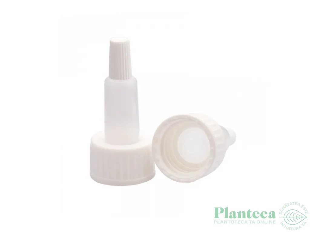 Capac dop cu picurator lung pt sticlute DIN18 1b - ELLEMENTAL