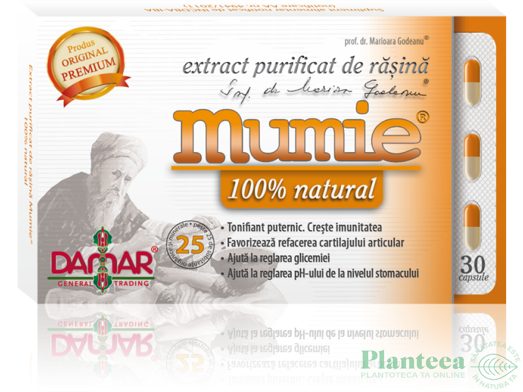 Mumie extract purificat rasina 30cps - DAMAR