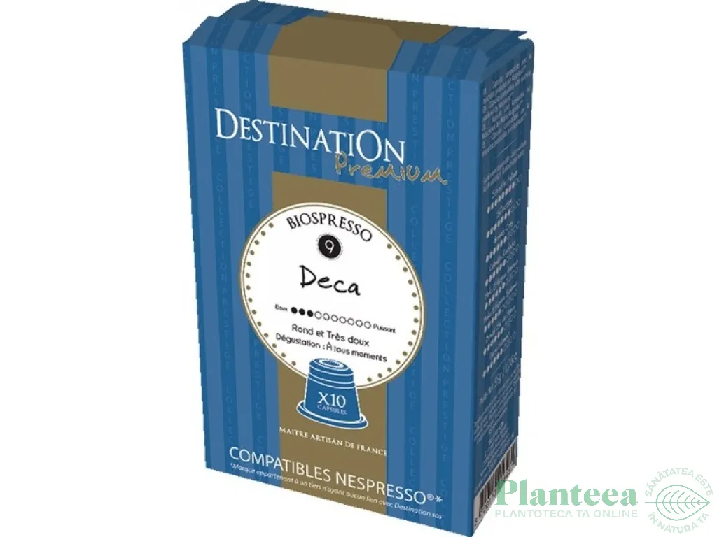 Cafea capsule arabica nr9 decofeinizata Deca eco 10x5,5g - DESTINATION