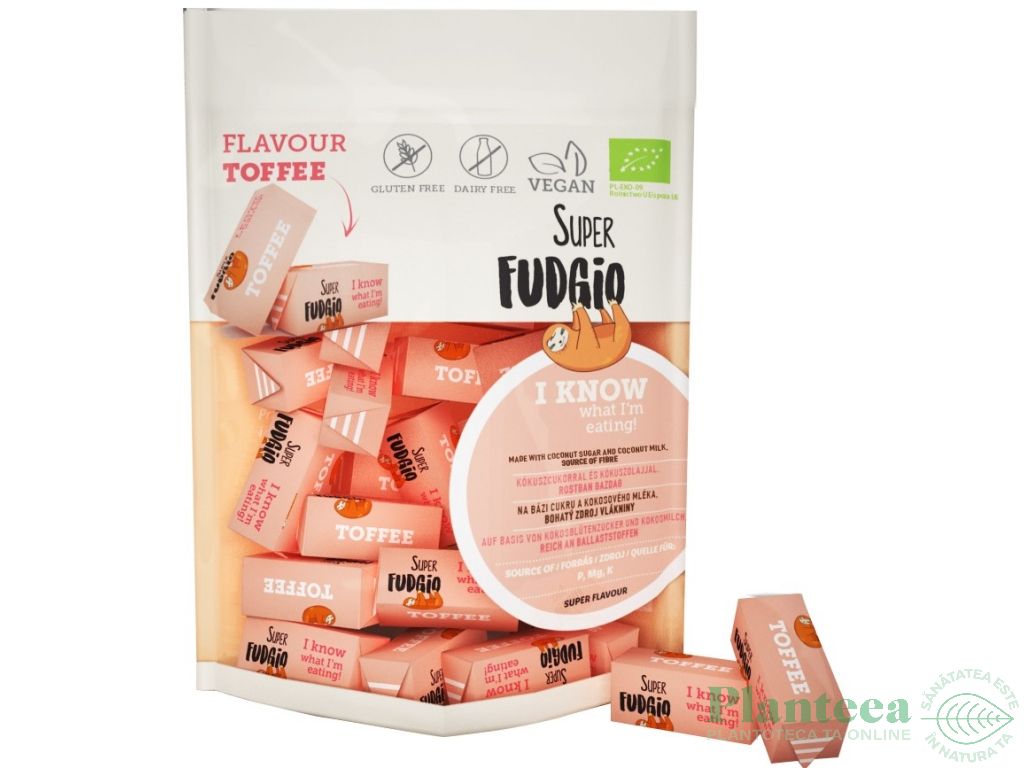 Caramele vegane toffee fara gluten bio 150g - SUPER FUDGIO