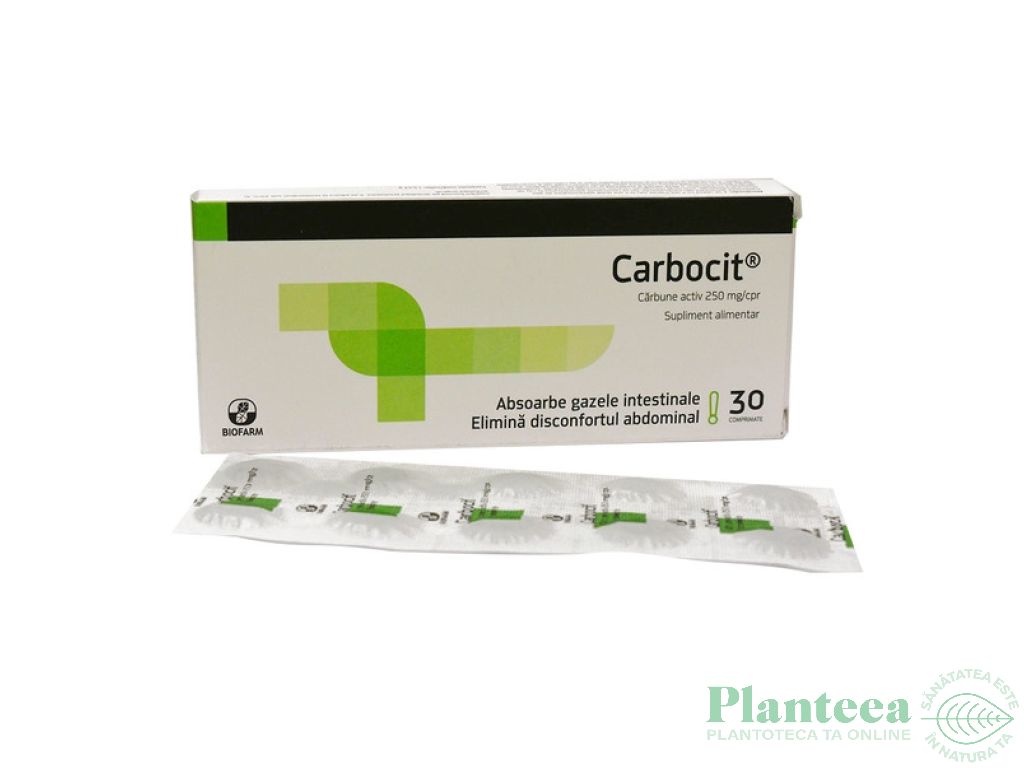 Cărbune activ Carboflat mg, 20 capsule, Polisano : Farmacia Tei online
