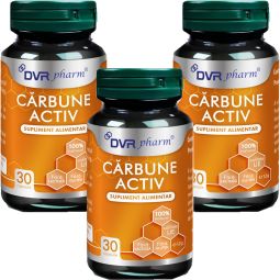 Set Carbune activ 300mg 3x30cps - DVR PHARM