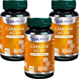 Set Carbune activ 300mg 3x60cps - DVR PHARM