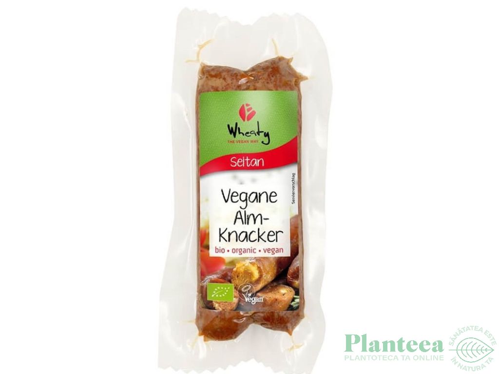 Carnati vegani seitan cu branza 2b 130g - WHEATY