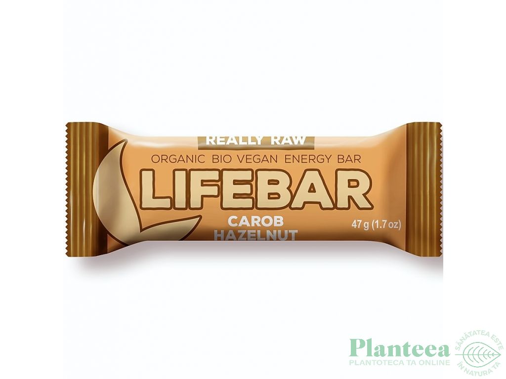 Baton energizant alune roscove raw bio 47g - LIFEBAR