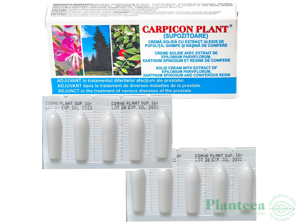 Supozitoare Carpicon Plant 10x1g - ELZIN PLANT