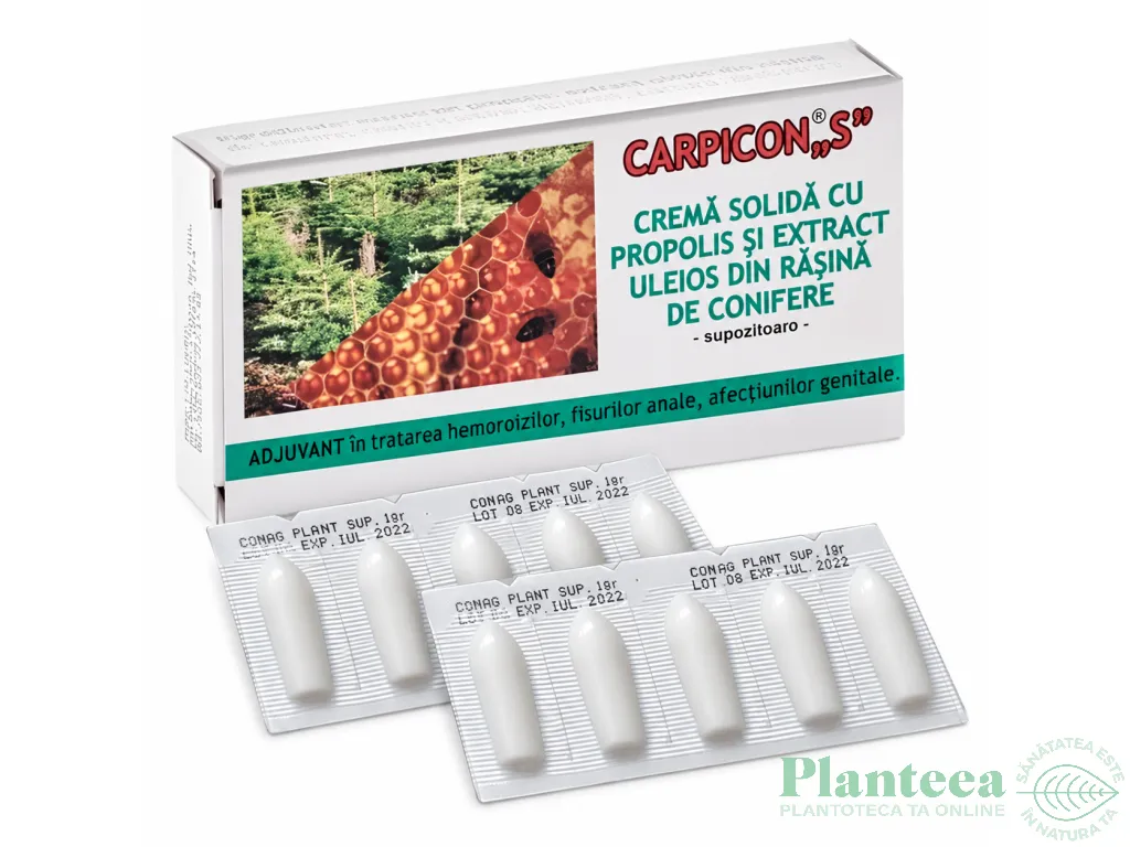 Supozitoare Carpicon S blister 10x1g - ELZIN PLANT