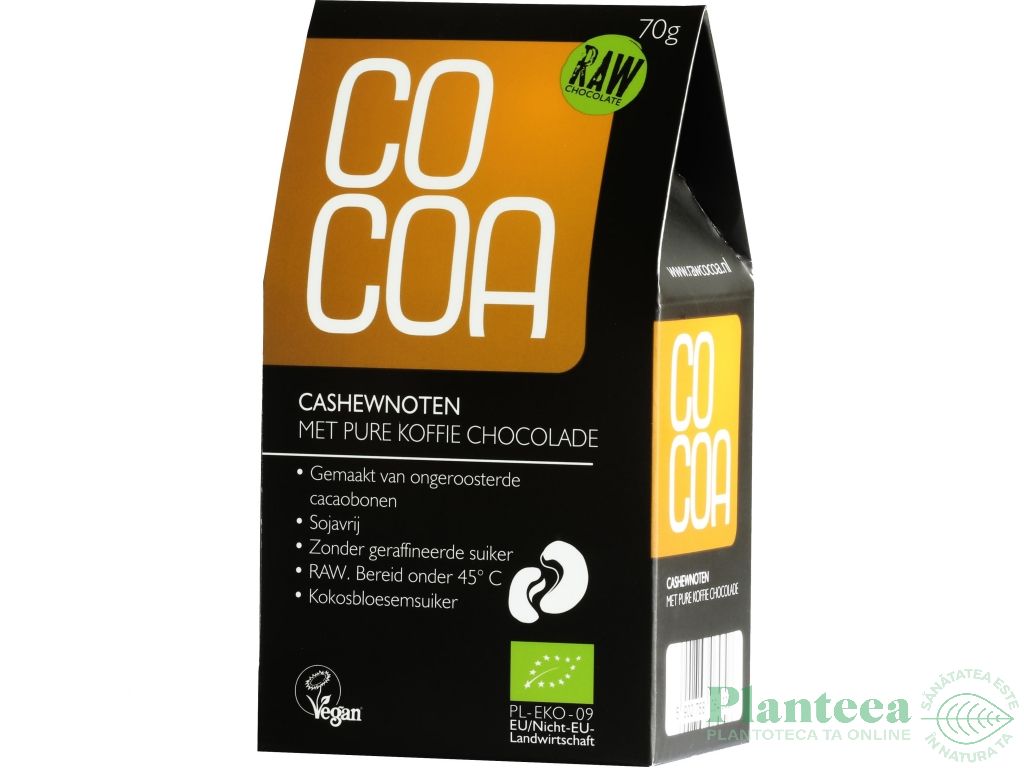 Caju in ciocolata neagra raw eco 70g - COCOA