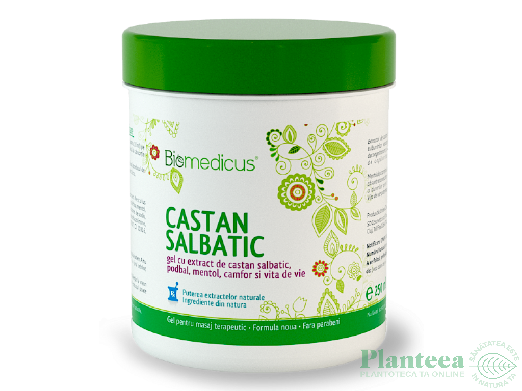 Gel castan salbatic podbal mentol camfor vita vie 250ml - BIOMEDICUS