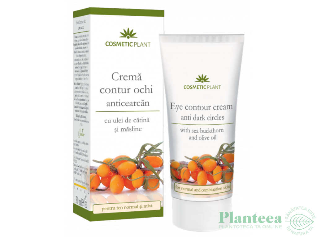 Crema contur ochi ulei catina masline 30ml - COSMETIC PLANT