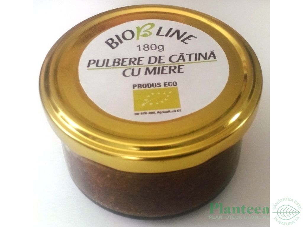 Miere poliflora cu pulbere catina eco 180g - BIO B LINE