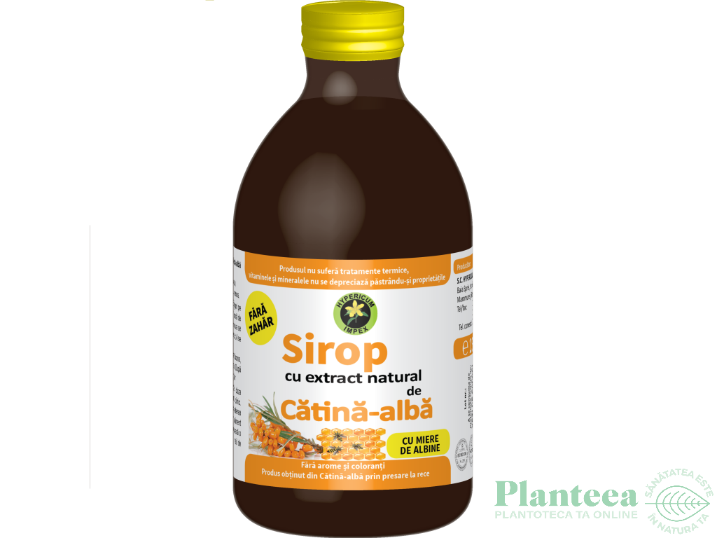 Sirop catina alba miere fara zahar 250ml - HYPERICUM PLANT