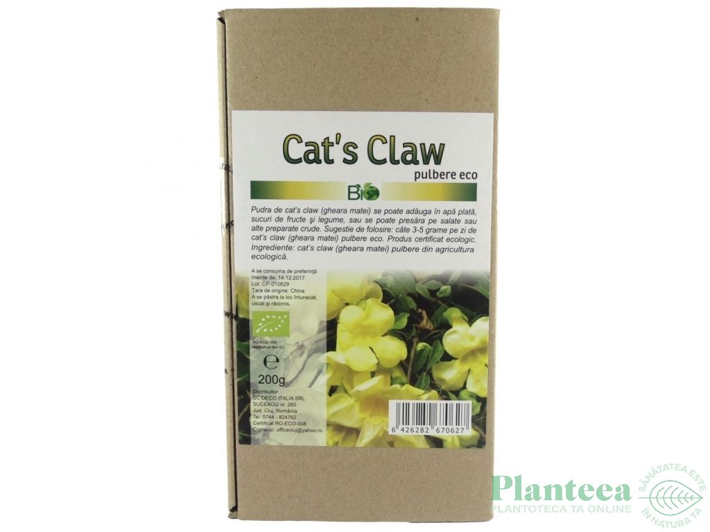 Pulbere cat`s claw eco 200g - DECO ITALIA