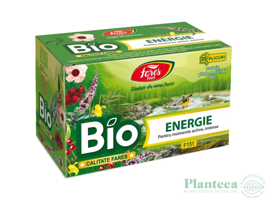 Ceai natural Energie bio anvelopa 20dz - FARES