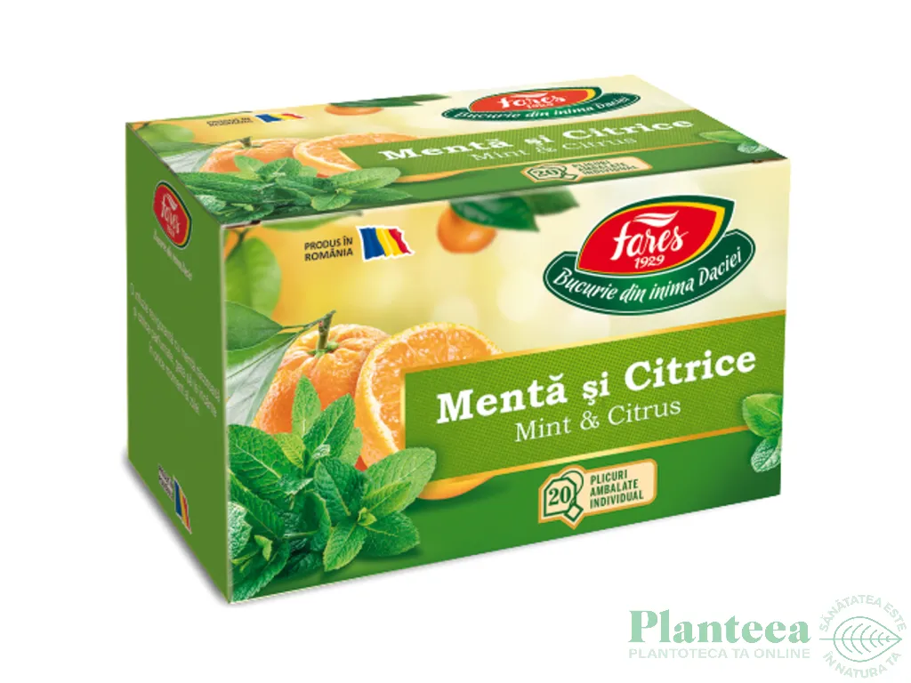 Ceai menta citrice snur 20dz - FARES