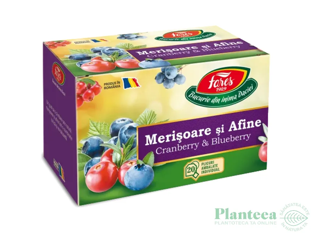 Ceai cu merisoare afine refill snur 20dz - FARES