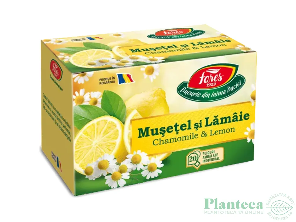 Ceai musetel lamaie refill snur 20dz - FARES