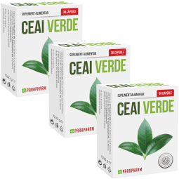 Pachet Ceai verde 3x30cps - PARAPHARM