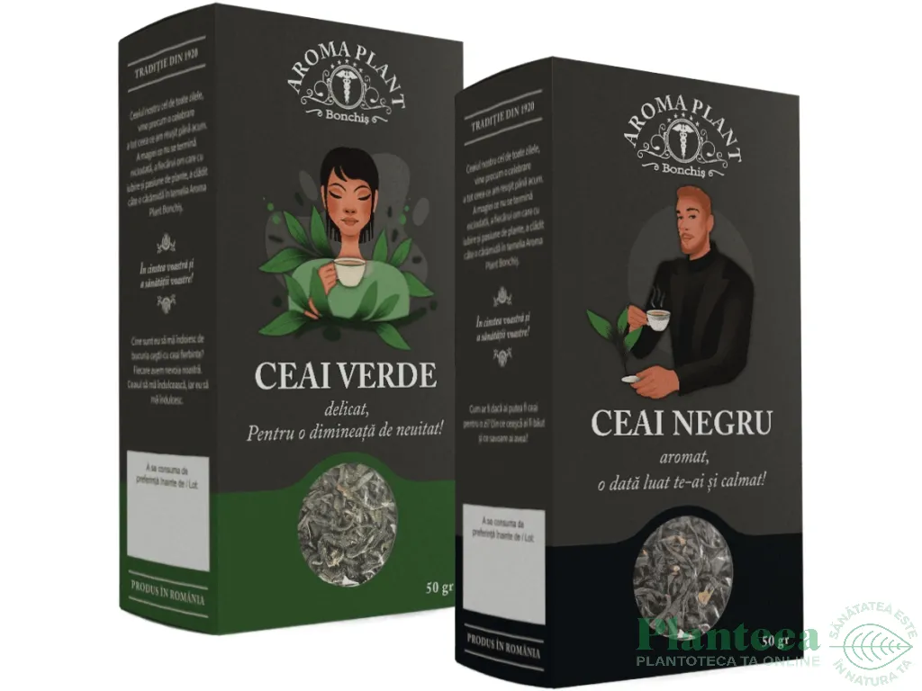 Set Camellia sinensis [Negru+Verde] 2x50g - BONCHIS