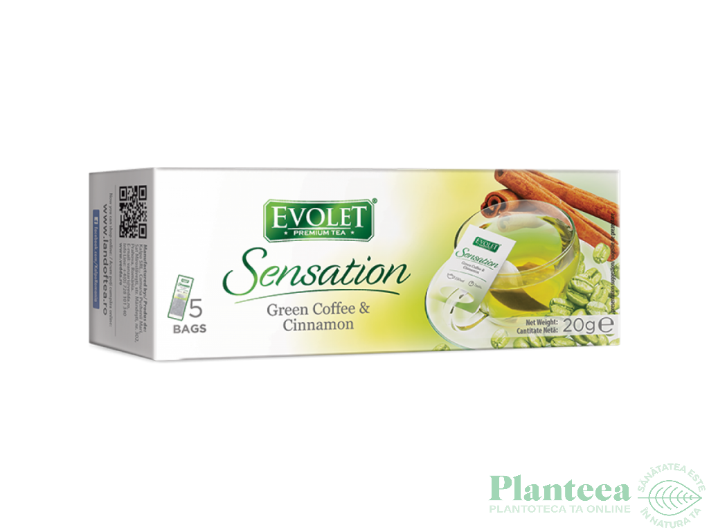 Ceai cafea verde scortisoara Grandpack Sensation 5dz - EVOLET