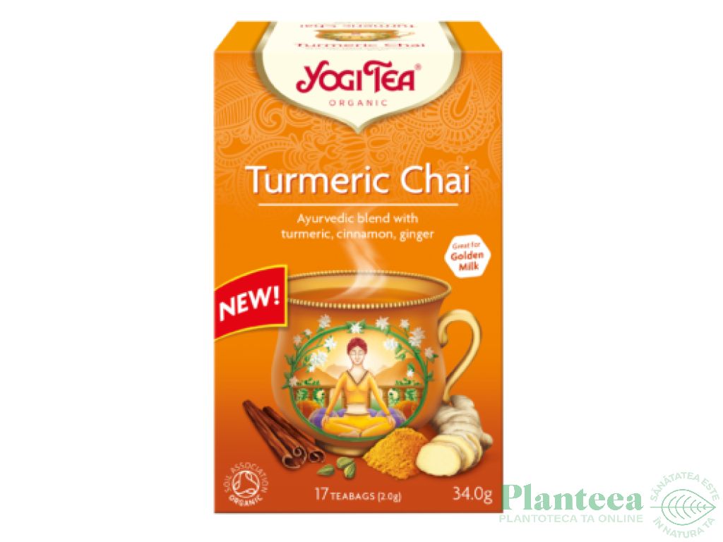 Ceai turmeric Chai eco 17dz - YOGI TEA
