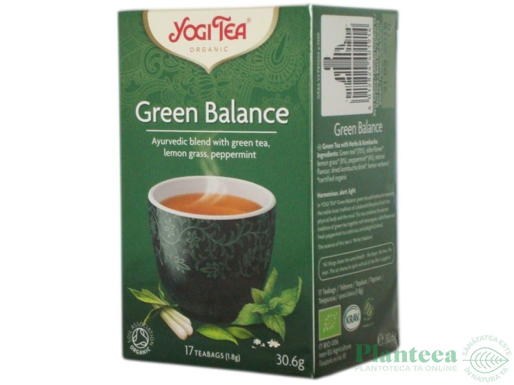 Ceai verde echilibru eco 17dz - YOGI TEA