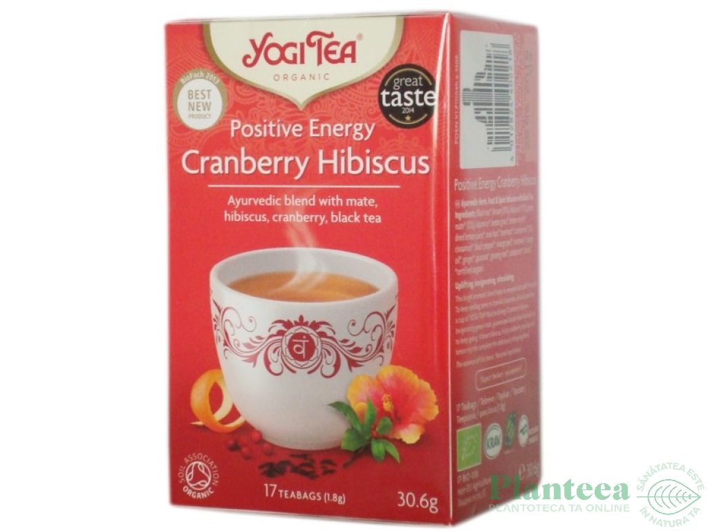 Ceai Positive Energy merisoare hibiscus eco 17dz - YOGI TEA