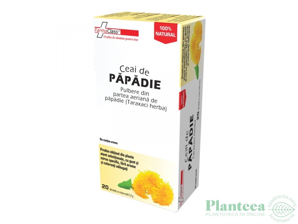 Ceai papadie 20dz - FARMACLASS