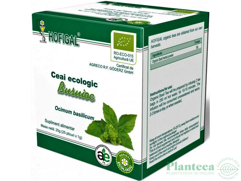 Ceai busuioc eco 25dz - HOFIGAL
