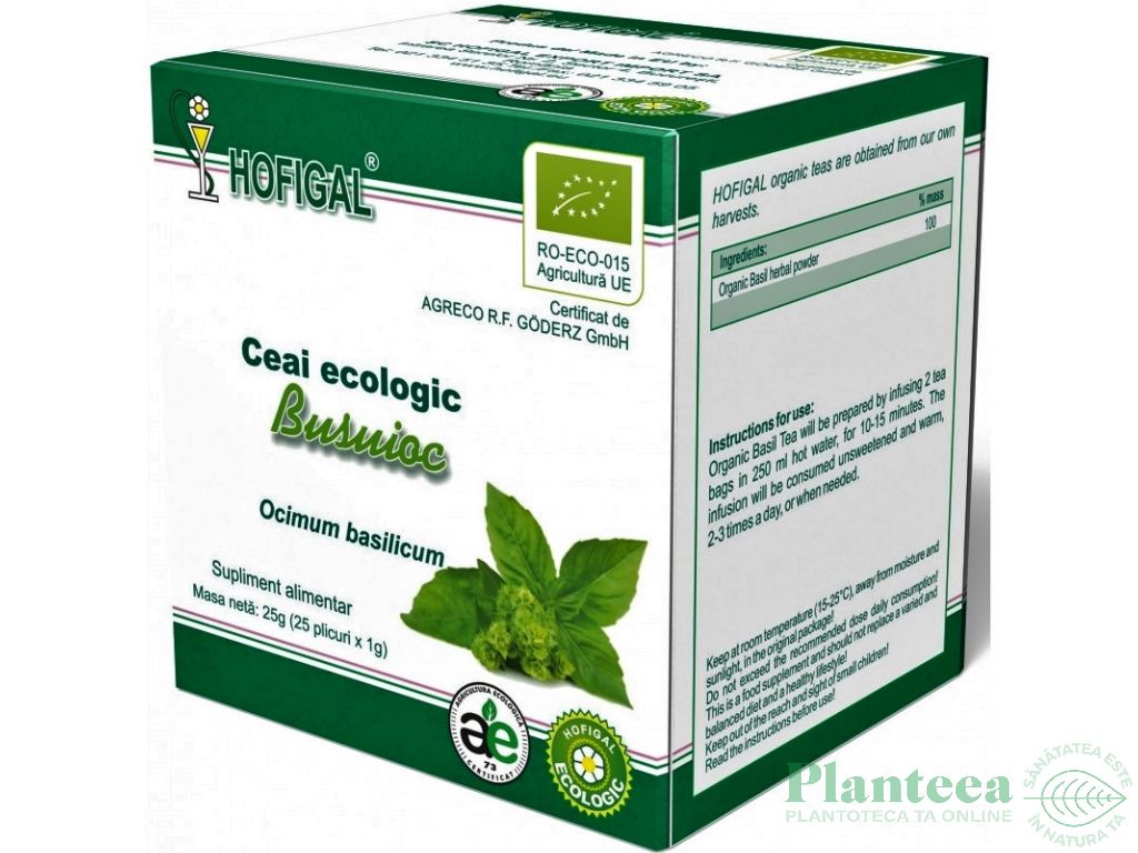 Ceai busuioc eco 25dz - HOFIGAL
