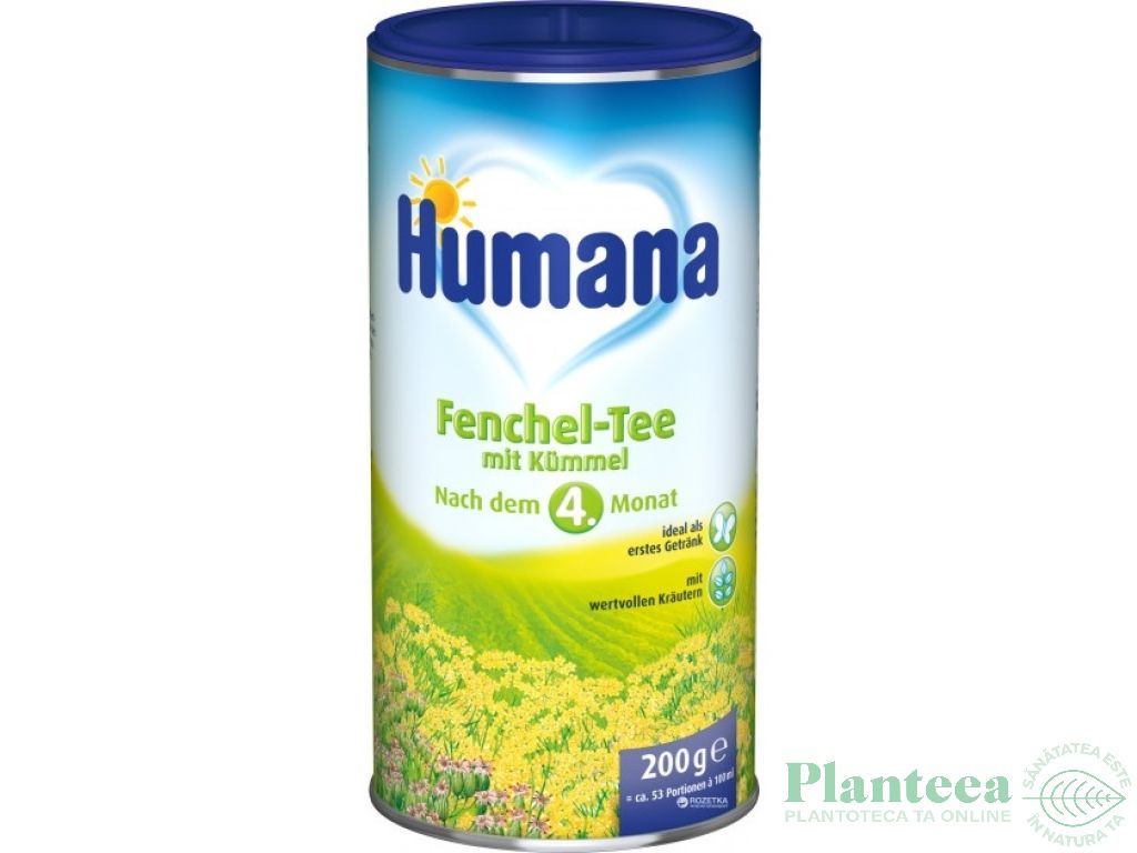 Ceai instant fenicul chimen bebe +4luni 200g - HUMANA