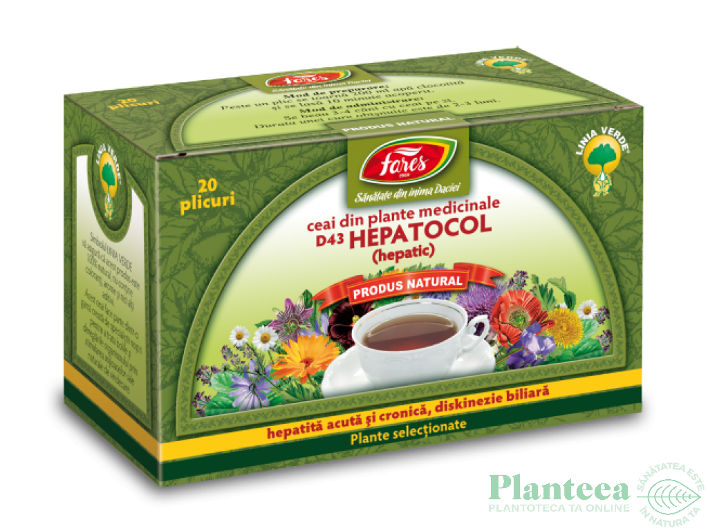 Ceai hepatocol 20dz - FARES