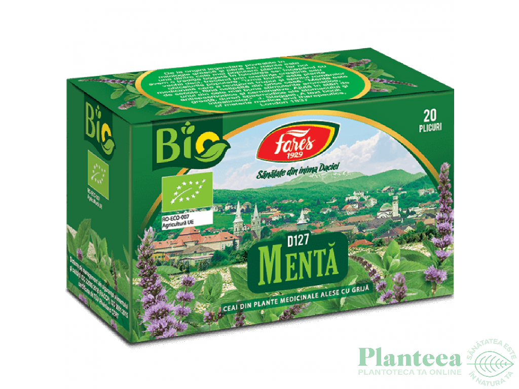 Ceai menta bio 20dz - FARES