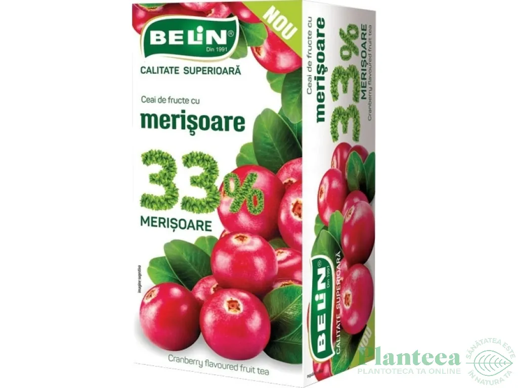 Ceai cu merisoare 33% 20dz - BELIN