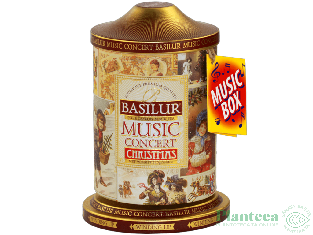 Ceai negru ceylon Music Concert Christmas cutie muzicala 100g - BASILUR