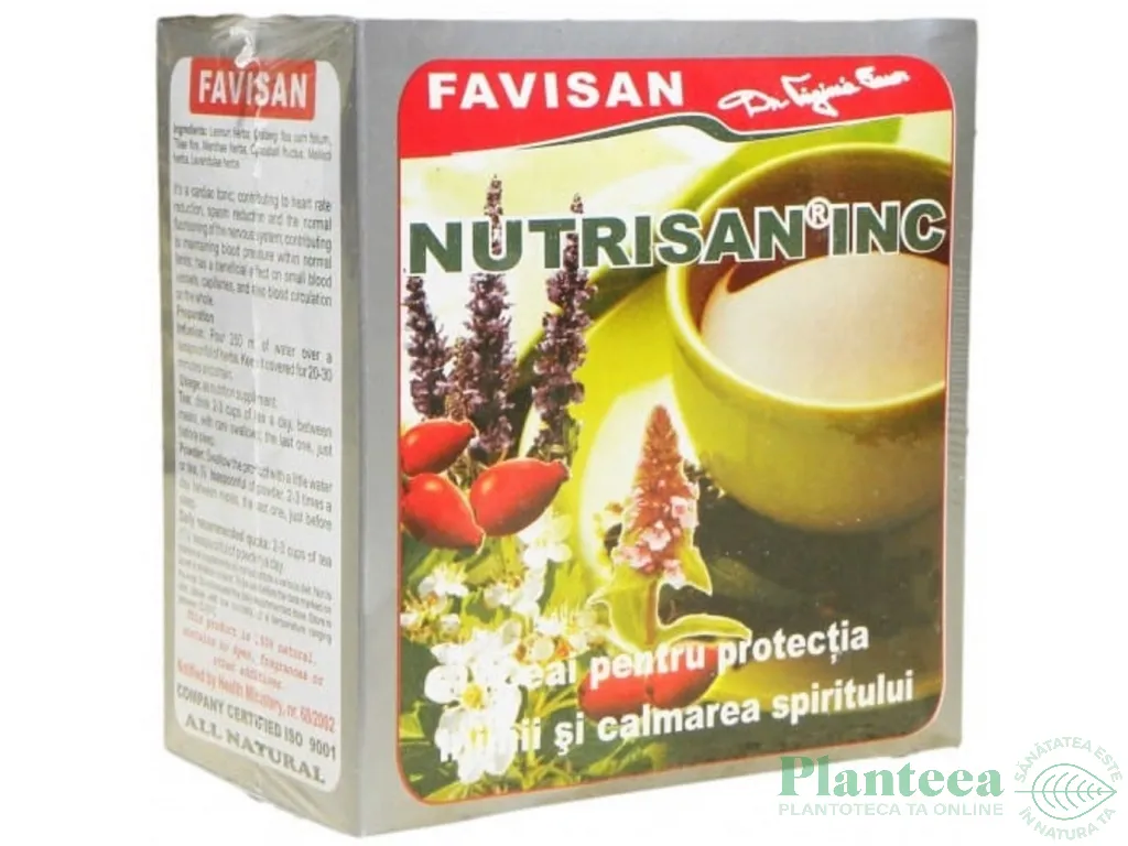 Ceai Nutrisan INC protectia inimii calmarea spiritului 50g - FAVISAN