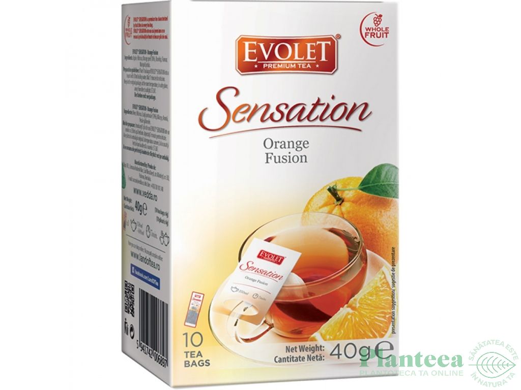 Ceai cu portocale fusion Grandpack Sensation 10dz - EVOLET