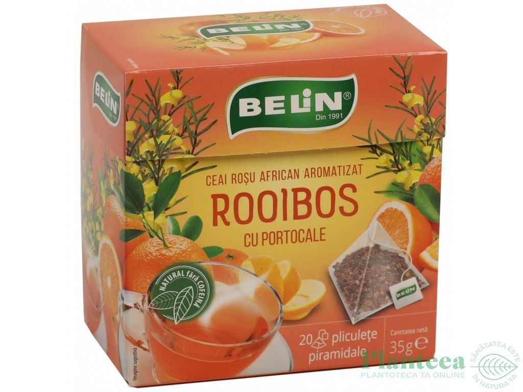 Ceai Piramida rooibos portocale 20dz - BELIN