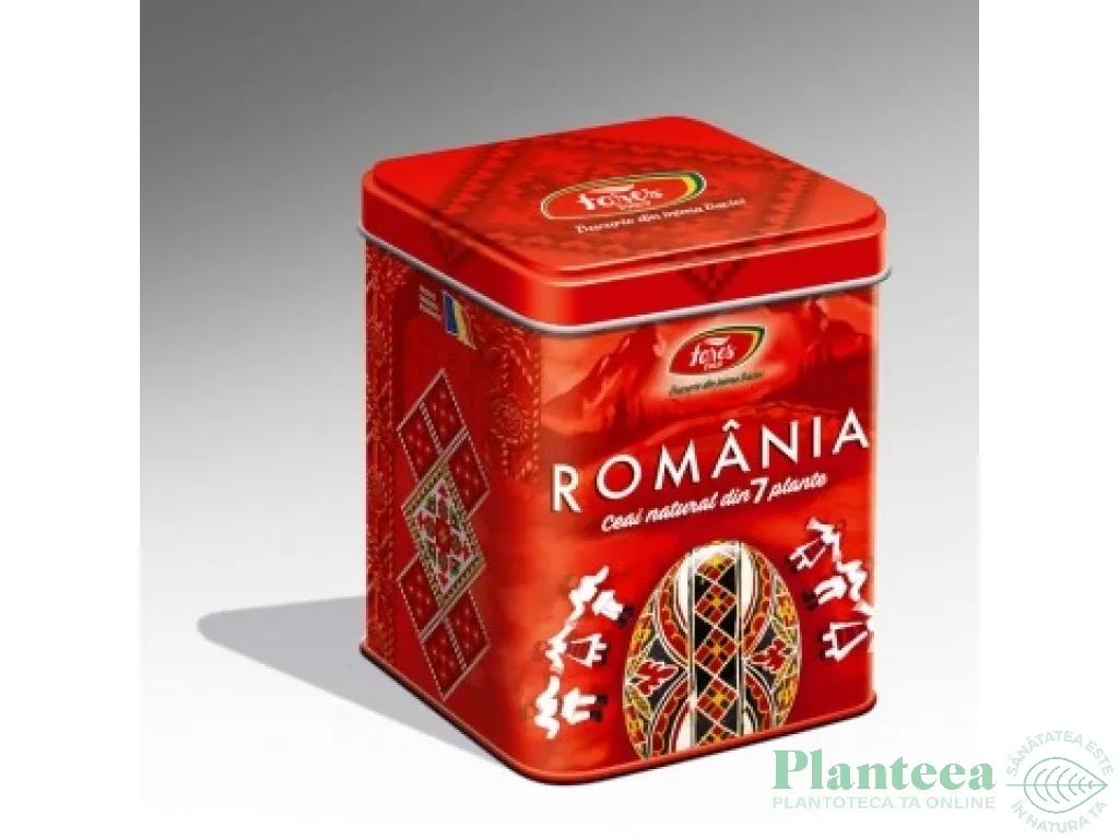 Ceai 7plante Suvenir Romania rosu 75g - FARES