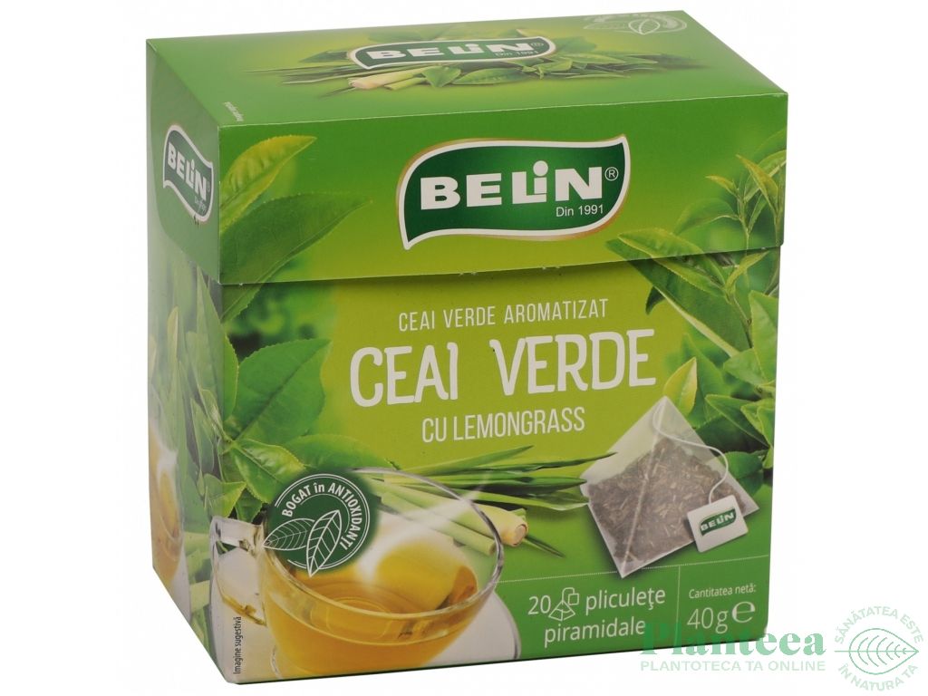 Ceai Piramida verde lemongrass 20dz - BELIN