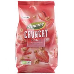 Fulgi crunchy cereale capsuni eco 375g - DENNREE