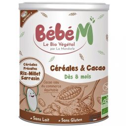 Cereale instant cacao bebe +8luni eco 400g - LA MANDORLE