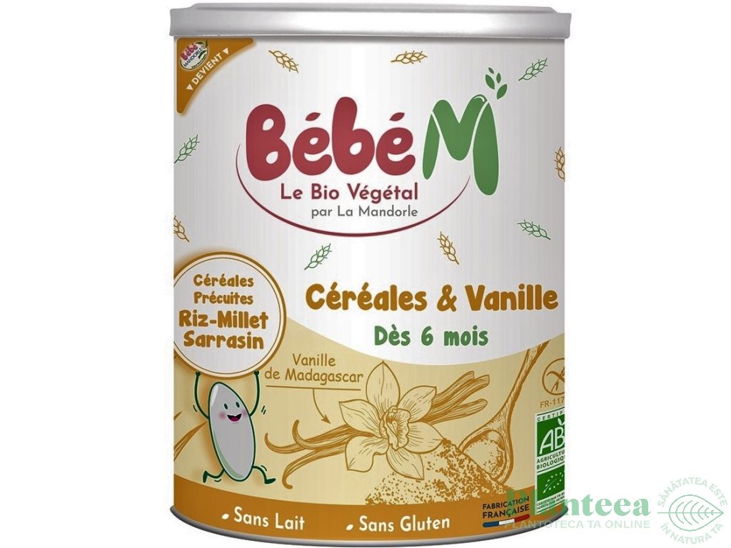 Cereale instant vanilie bebe +6luni eco 400g - LA MANDORLE