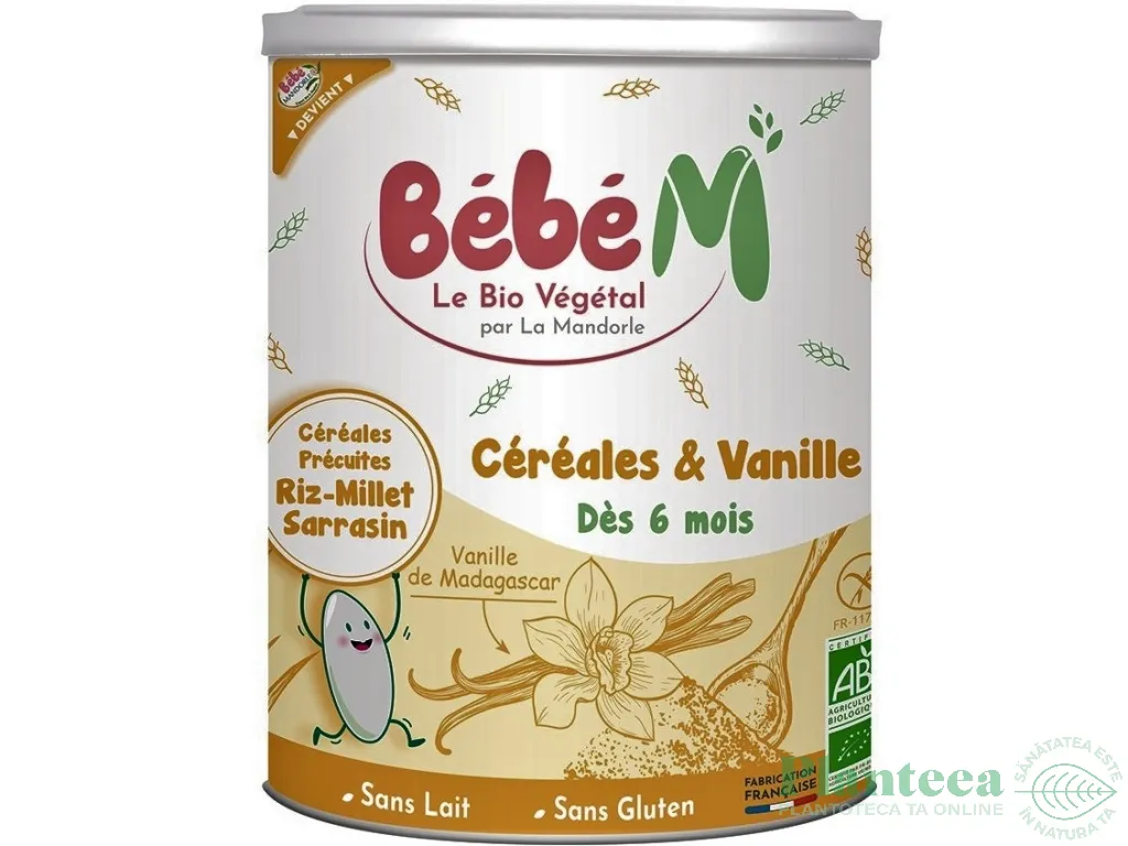 Cereale instant vanilie bebe +6luni eco 400g - LA MANDORLE