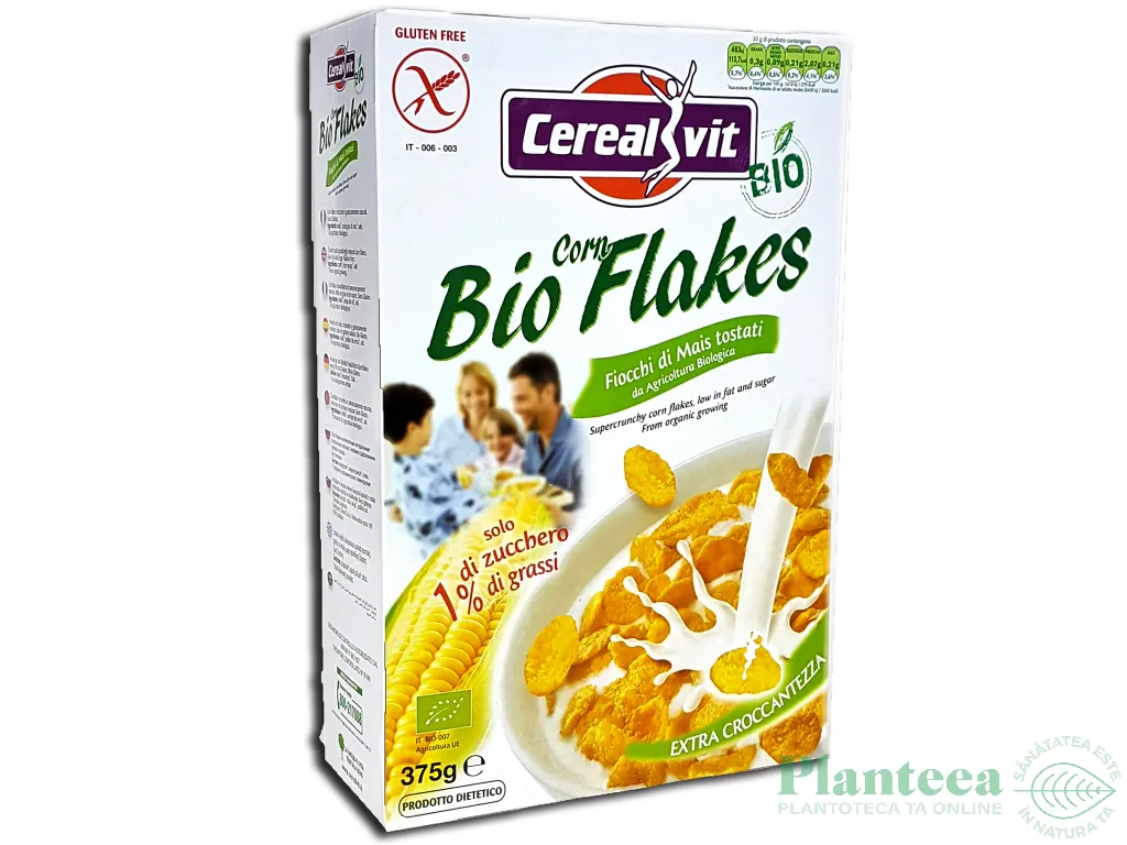 Fulgi porumb fara zahar fara gluten eco 375g - CEREALVIT