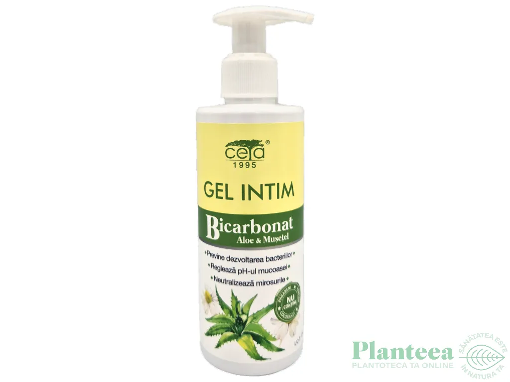 Gel igiena intima bicarbonat aloe musetel pompita 200ml - CETA