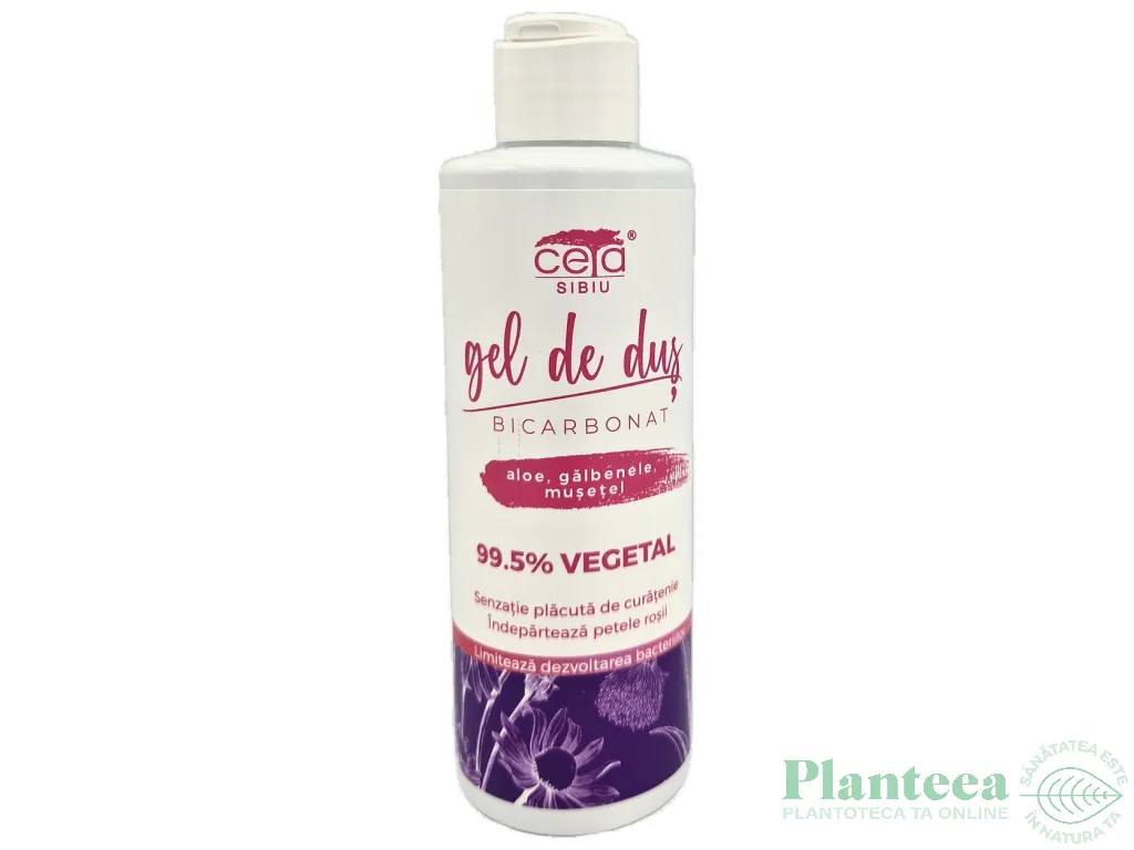 Gel dus 99,5%vegetal bicarbonat aloe galbenele musetel 200ml - CETA